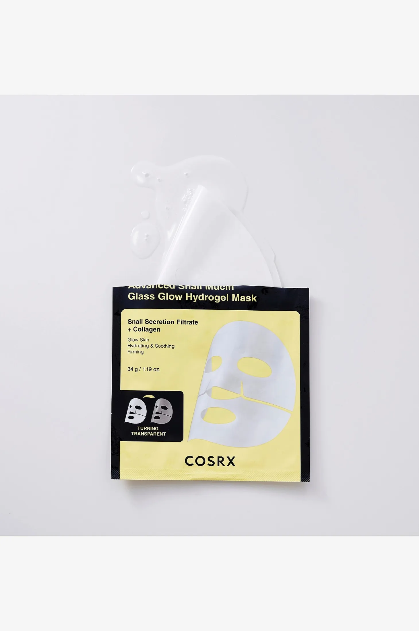 Advanced Snail Mucin Glass Glow Hydrogel Mask 34 G X 3Pcs