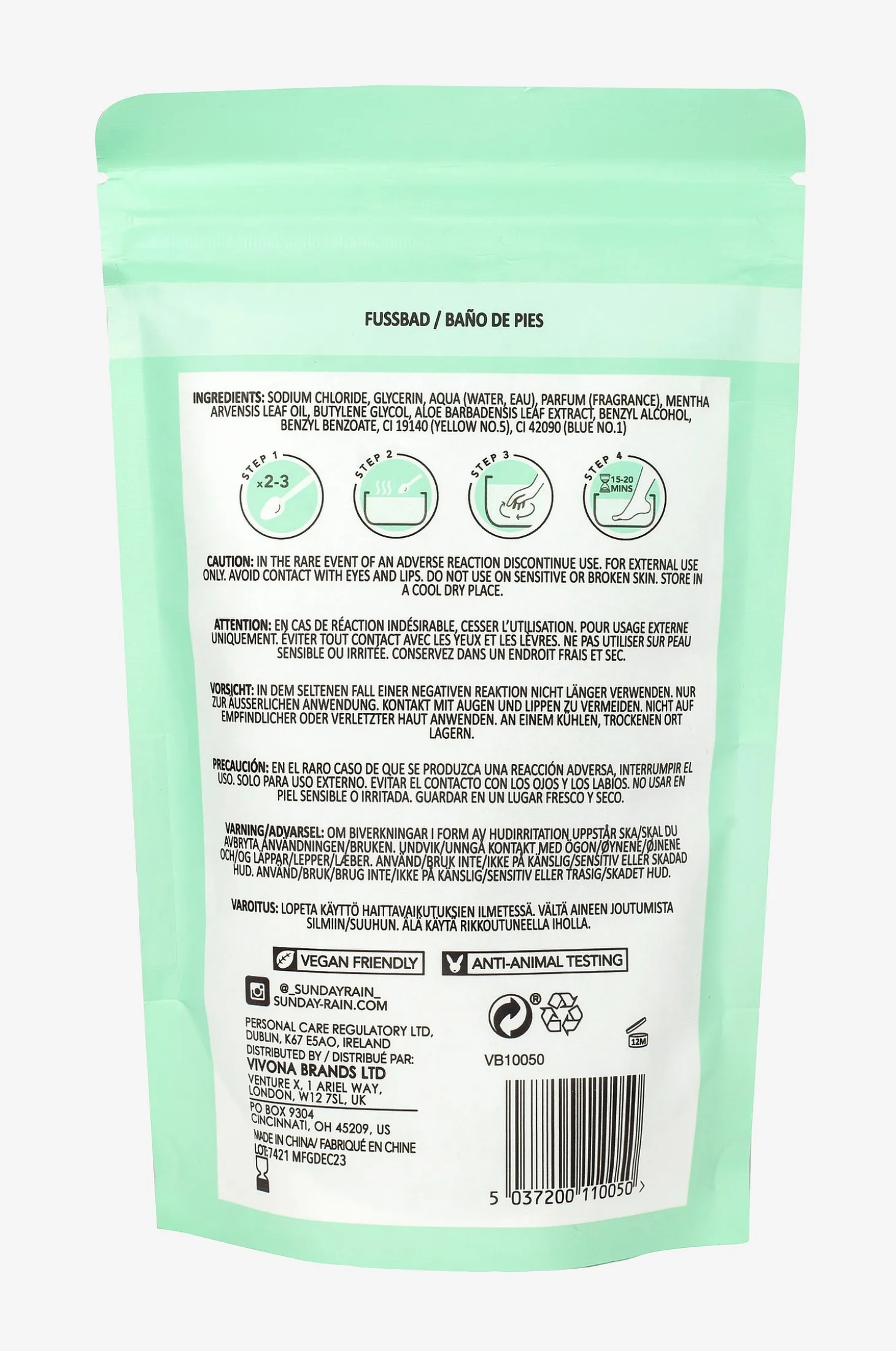 Aloe & Sweet Mint Foot Soak