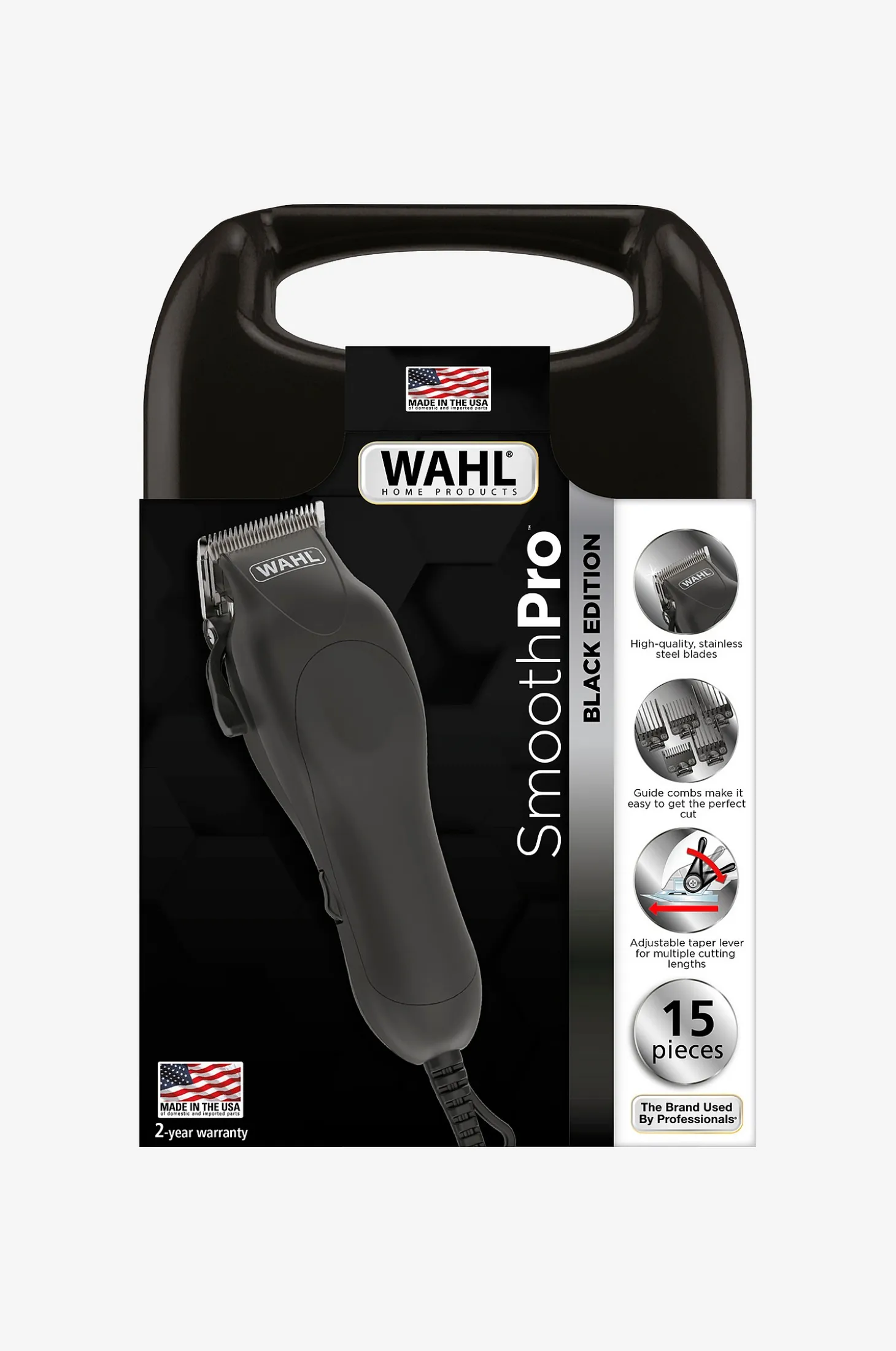 Ammattimainen kotiparturi Smooth Pro Black Edition