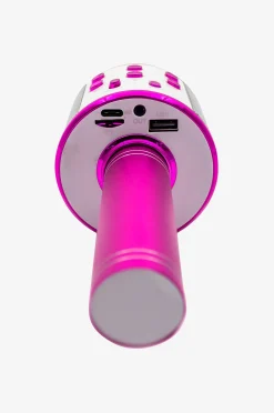 Bluetooth-karaokemikrofoni sisäänrakennetulla kaiuttimella vaaleanpunainen