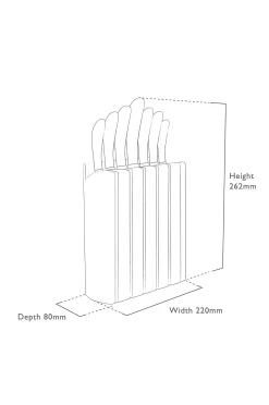 Book Oak Knife Block Set 7P Signature