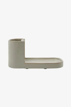 Brush And Soap Holder Datura Shellish Grey