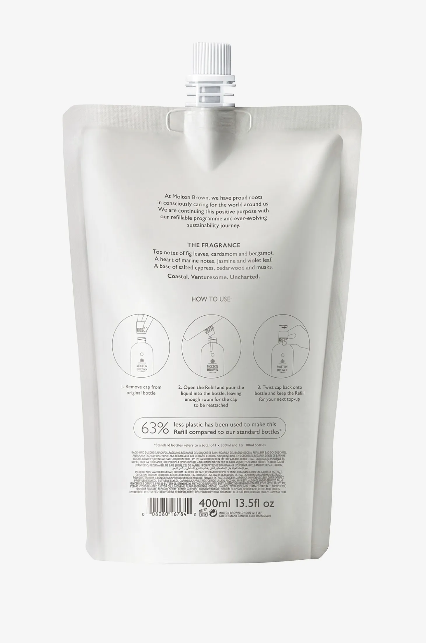 Coastal Cypress & Sea Fennel Bath & Shower Gel Refill 400 Ml