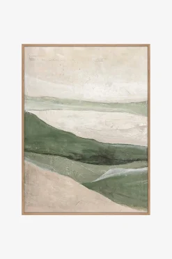 Design Maalaus / Green Field / 90x120 Cm / Tammikehys