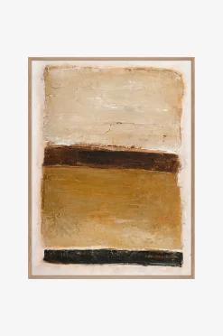 Design Maalaus / Ochre Square / 90x120 Cm / Tammikehys