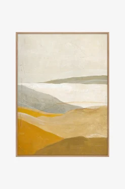 Design Maalaus / Yellow Field / 90x120 Cm / Tammikehys