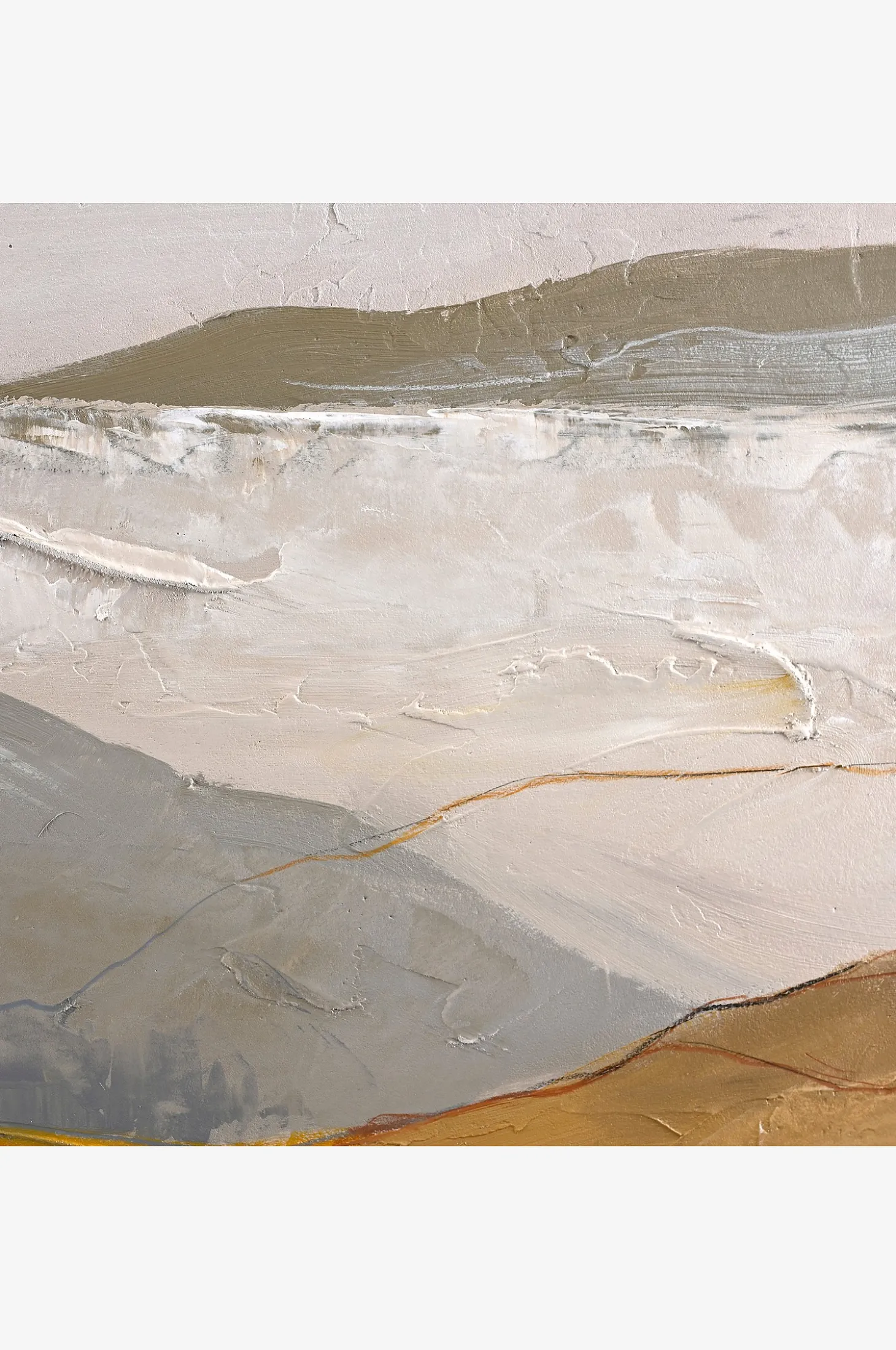 Design Maalaus / Yellow Field / 90x120 Cm / Musta kehys