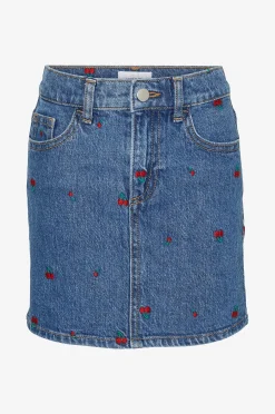 Farkkuhame vmLine Short Emb Denim Skirt Girl