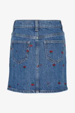 Farkkuhame vmLine Short Emb Denim Skirt Girl