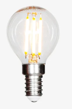 Filamenttilamppu LED, himmennettävä pallolamppu, E14, 4 W, halkaisija 45 mm, kirkas