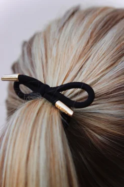 Hair Tie Bow Metal Plain Mix 3-pack