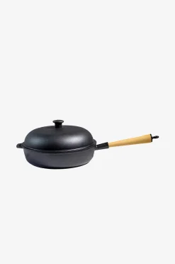 Haudutuspannu ja kansi valurautaa, halkaisija 28 cm