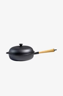 Haudutuspannu ja kansi valurautaa, halkaisija 25 cm