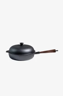 Haudutuspannu ja kansi valurautaa, halkaisija 28 cm
