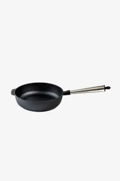 Haudutuspannu valurautaa, halkaisija 25 cm, teräskahva