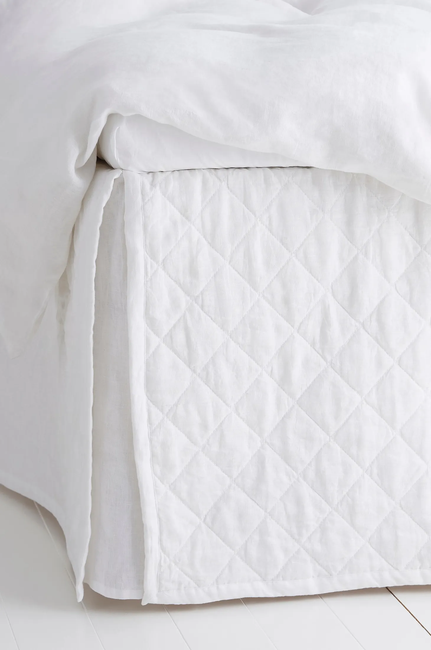 Helmalakana Candice Quilted pestyä pellavaa, korkeus 60 cm