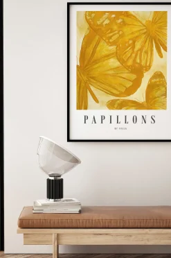 Hieno taidekartonki / papillions / musta kehys