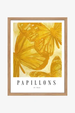 Hieno taidekartonki / papillions / tammikehys