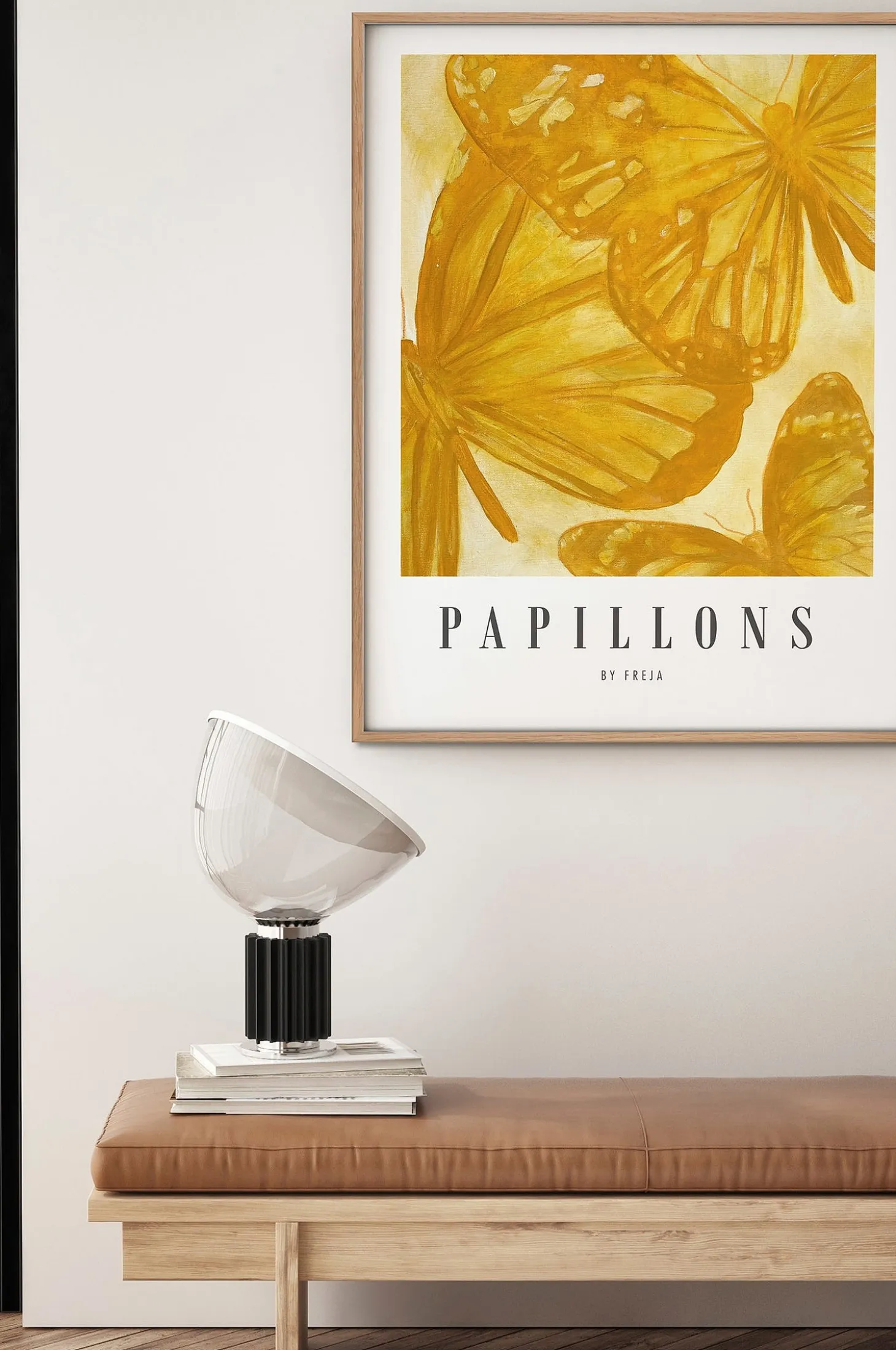 Hieno taidekartonki / papillions / tammikehys