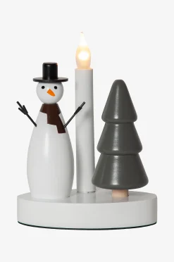 Kynttilänjalka Christmas Joy Snögubbe