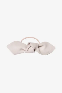 Leather Bow Big Hair Tie