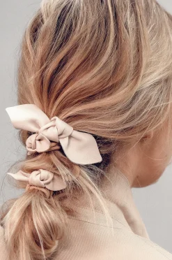 Leather Bow Big Hair Tie