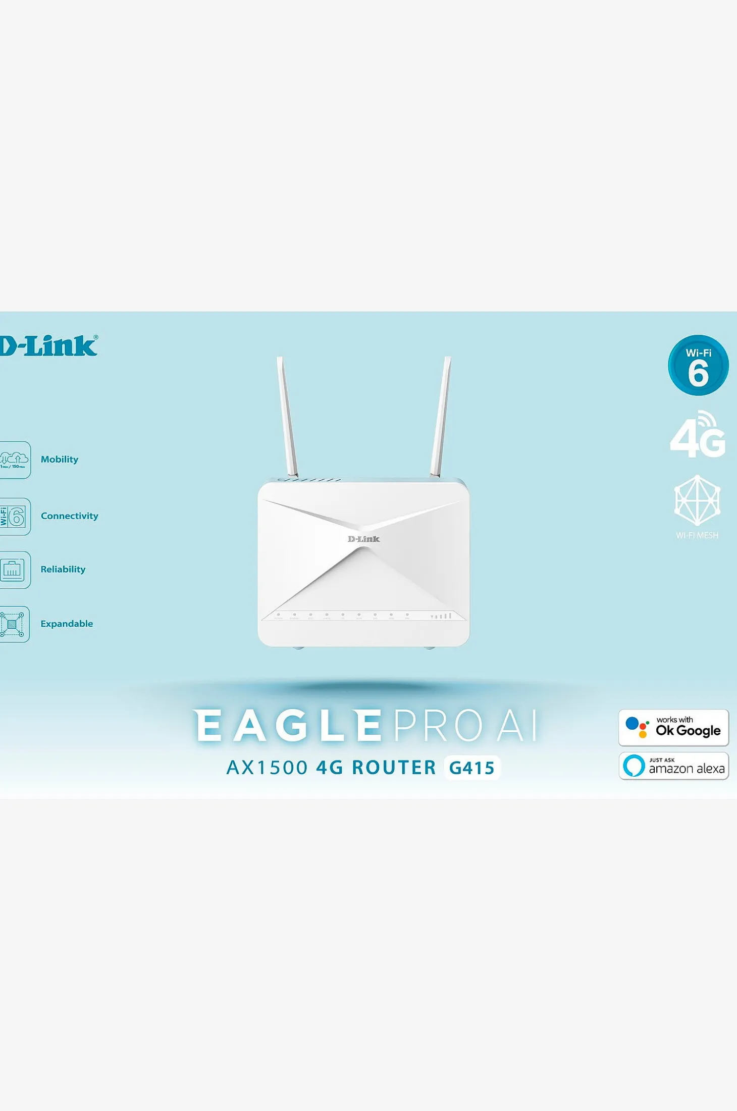 Älykäs reititin Eagle Pro AI AX500 Wifi 6 4G