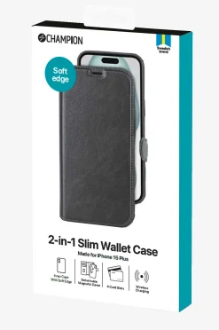 Matkapuhelimen kotelo/lompakko 2-in-1 Slim Wallet iPhone 15 Plus