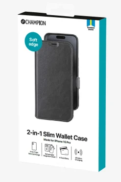 Matkapuhelimen kotelo/lompakko 2-in-1 Slim Wallet iPhone 15 Pro