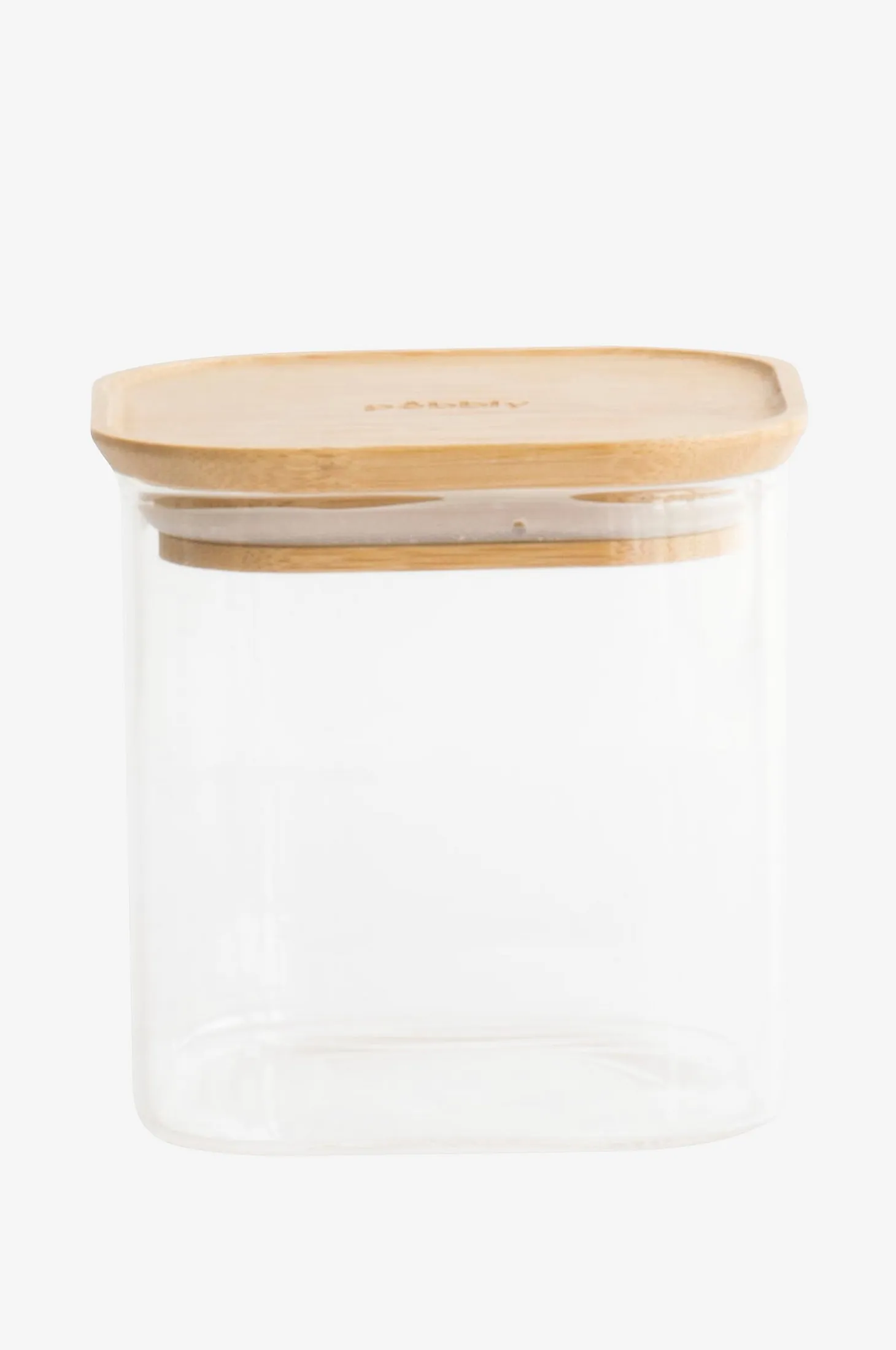 Neliön muotoiset kanisterit bambukannella 800 ml.