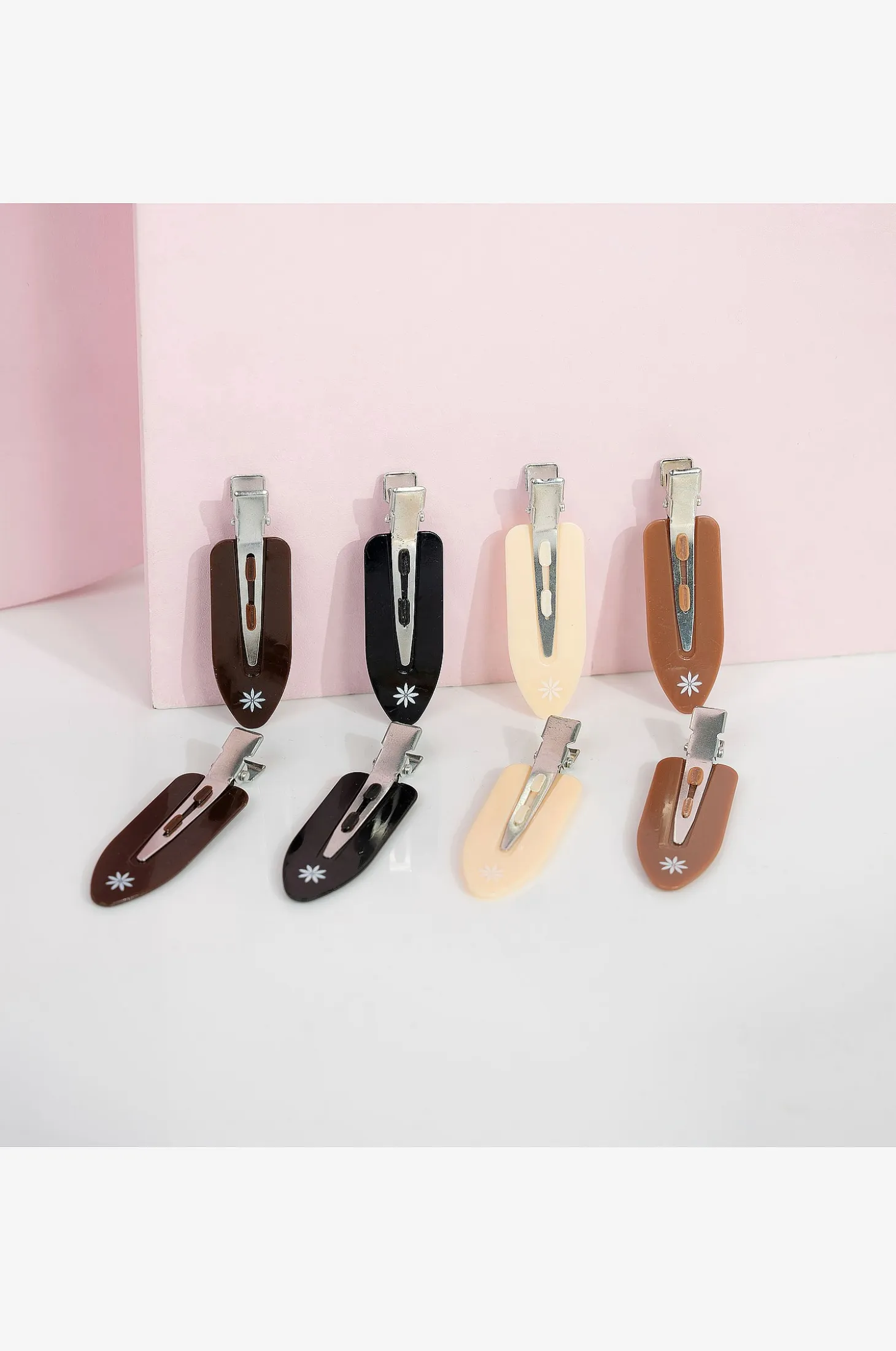 Nude No Crease Hair Clips, 8/pakk.