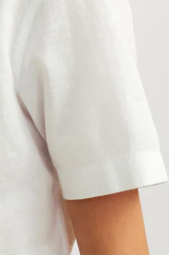 Paita jjeLinen Blend Shirt SS SN Jnr