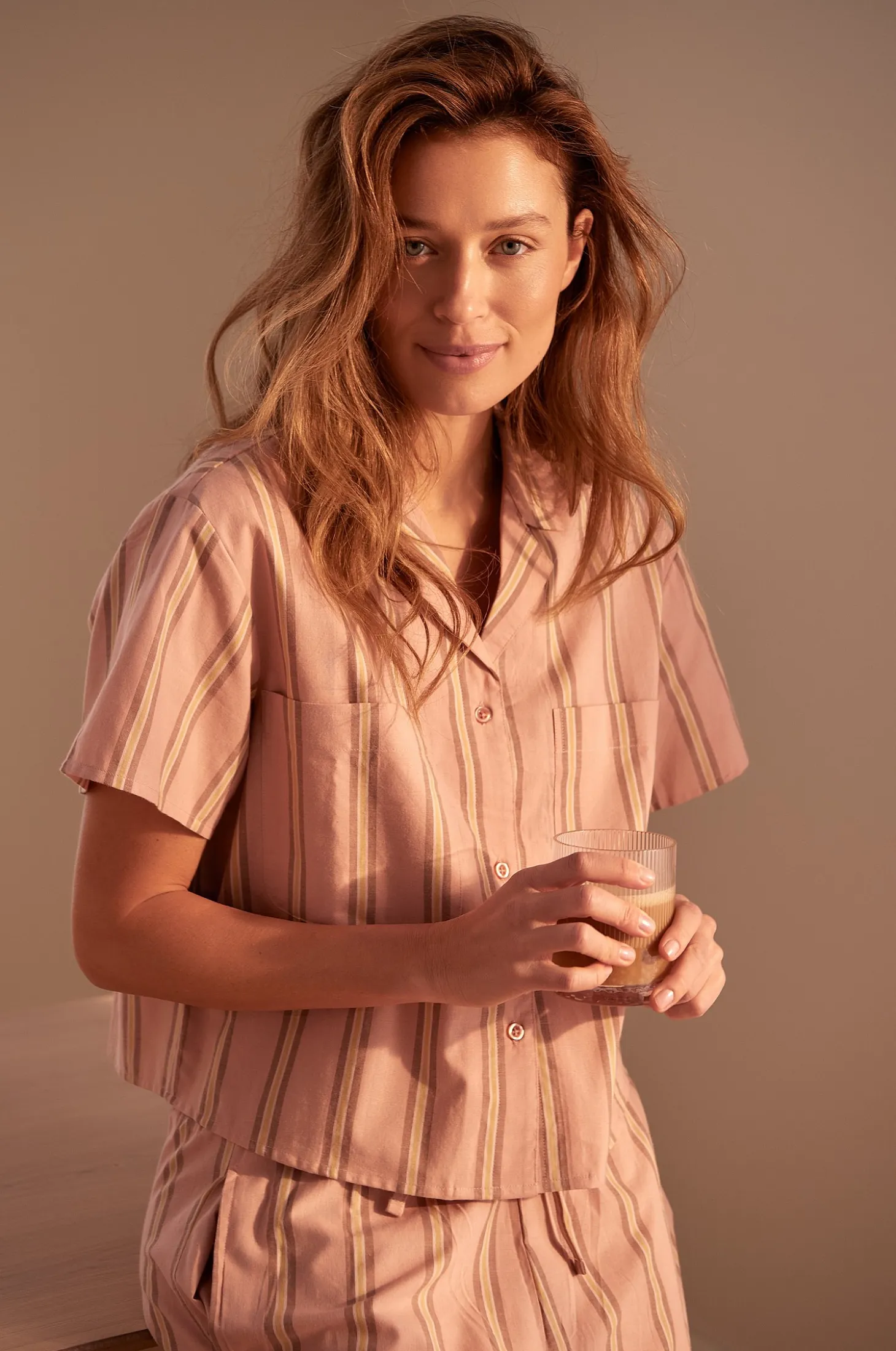 Paita Juliette Stripe Camp Collar