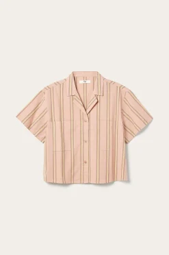 Paita Juliette Stripe Camp Collar