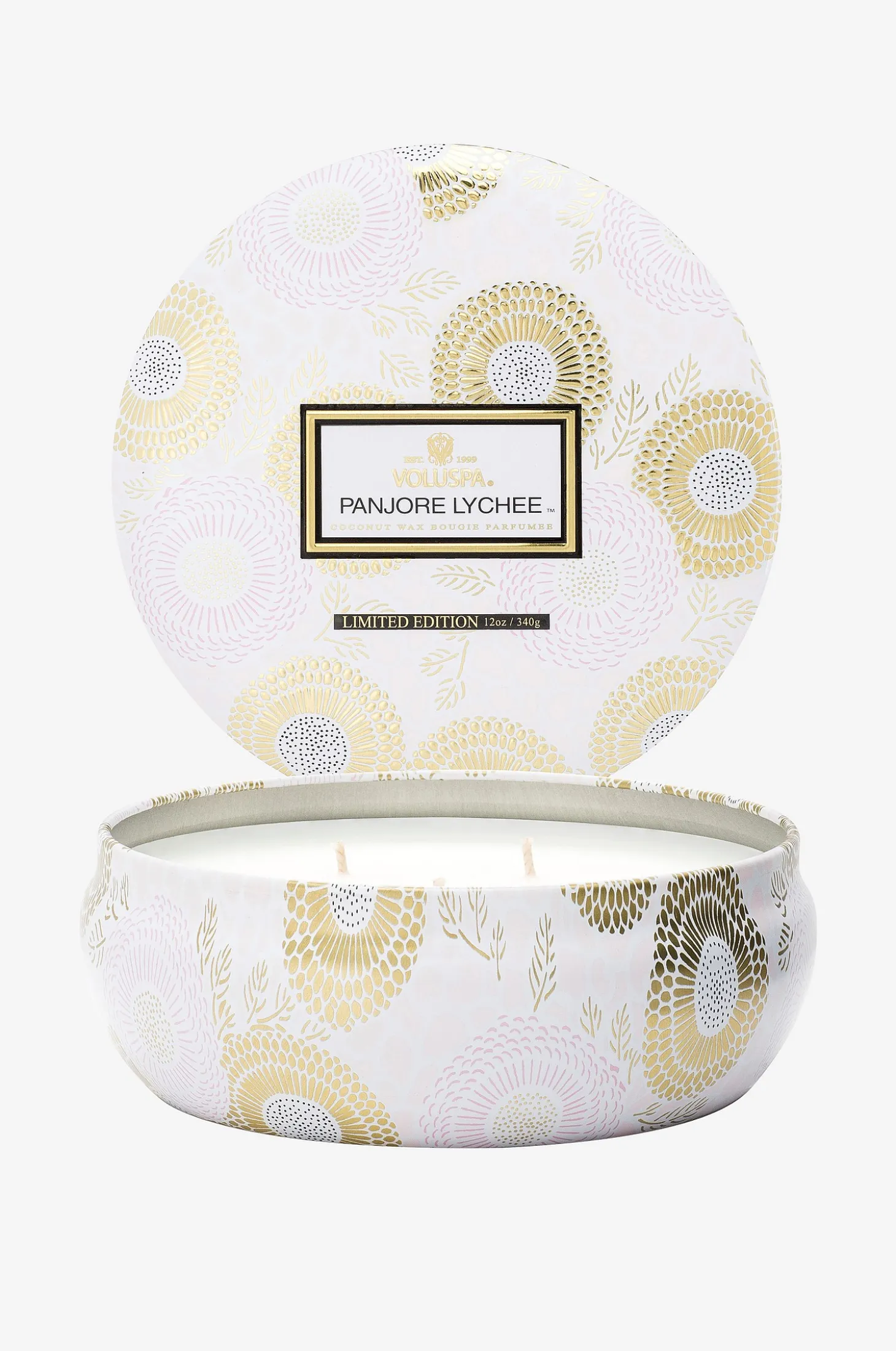 Panjore Lychee - 3-Wick Candle In Dec Tin 40H