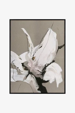 Pellavamaalaus / Madaire / 90x120 Cm / musta kehys
