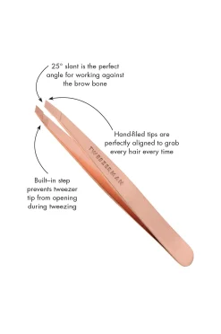 Pincett Rose Gold Slant Tweezer
