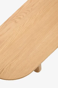Pirita-sohvapöytä massiivitammesta, luonnonvärinen, 146 x 56,5 cm