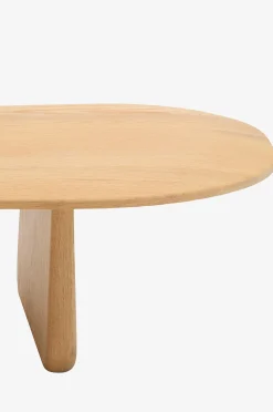 Pirita-sohvapöytä massiivitammesta, luonnonvärinen, 146 x 56,5 cm