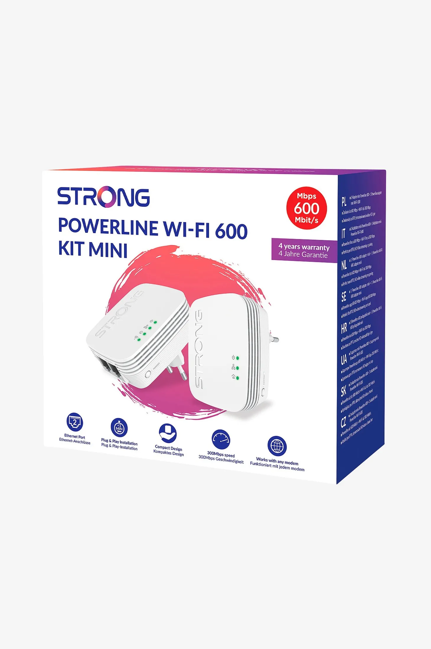 Powerline 600 Duo Mini, WiFi