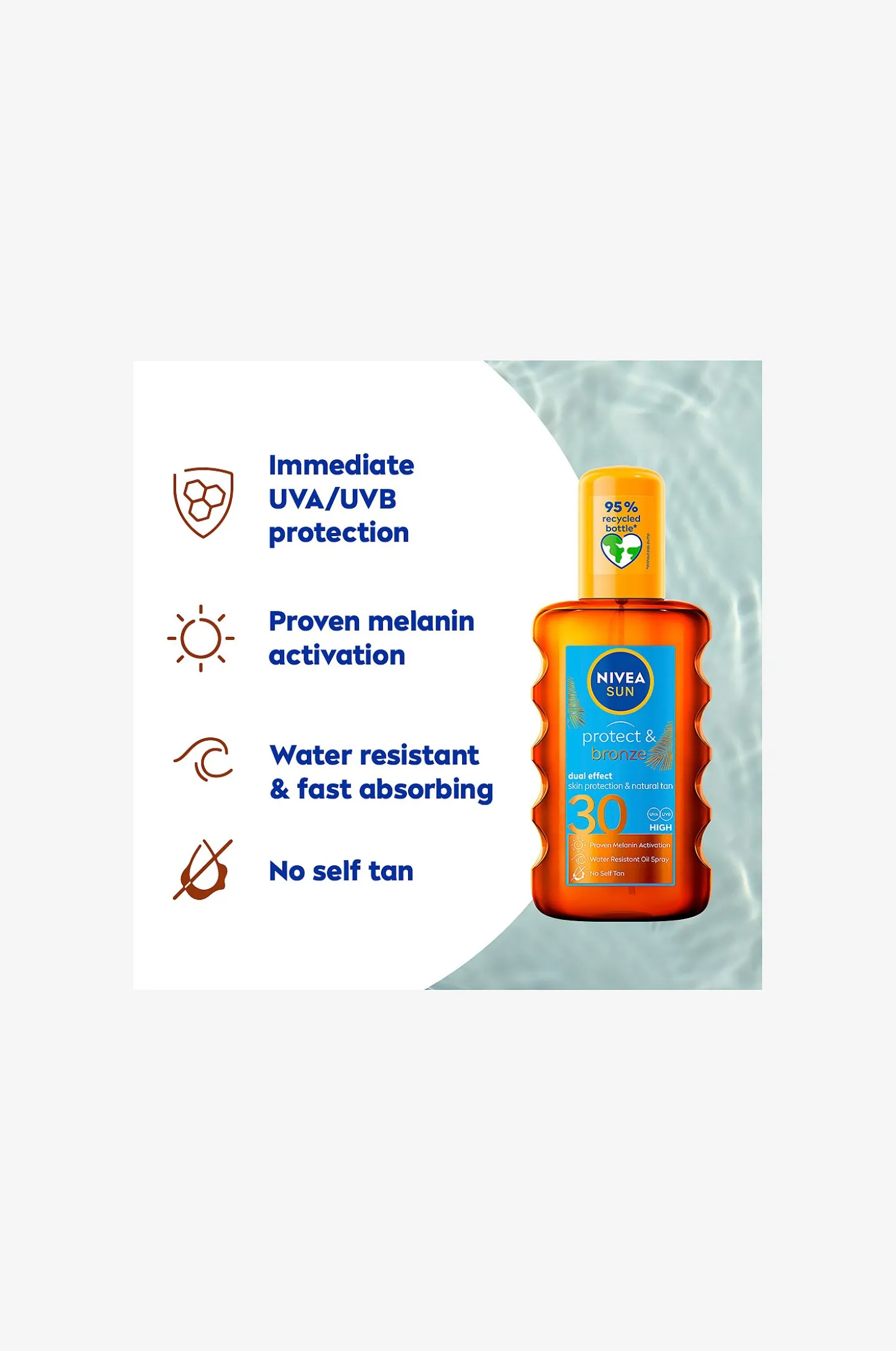 Protect & Bronze Oil Spray SPF 30 Nivea Sun 200 ml