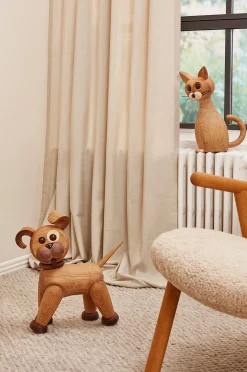 Puinen koriste Happy Koira 38 cm