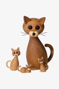 Puinen koriste Lucky Kissa 42 cm