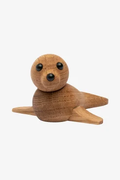 Puinen koriste Mini Seal 9 cm