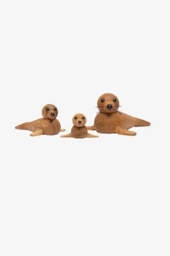 Puinen koriste Mini Seal 9 cm