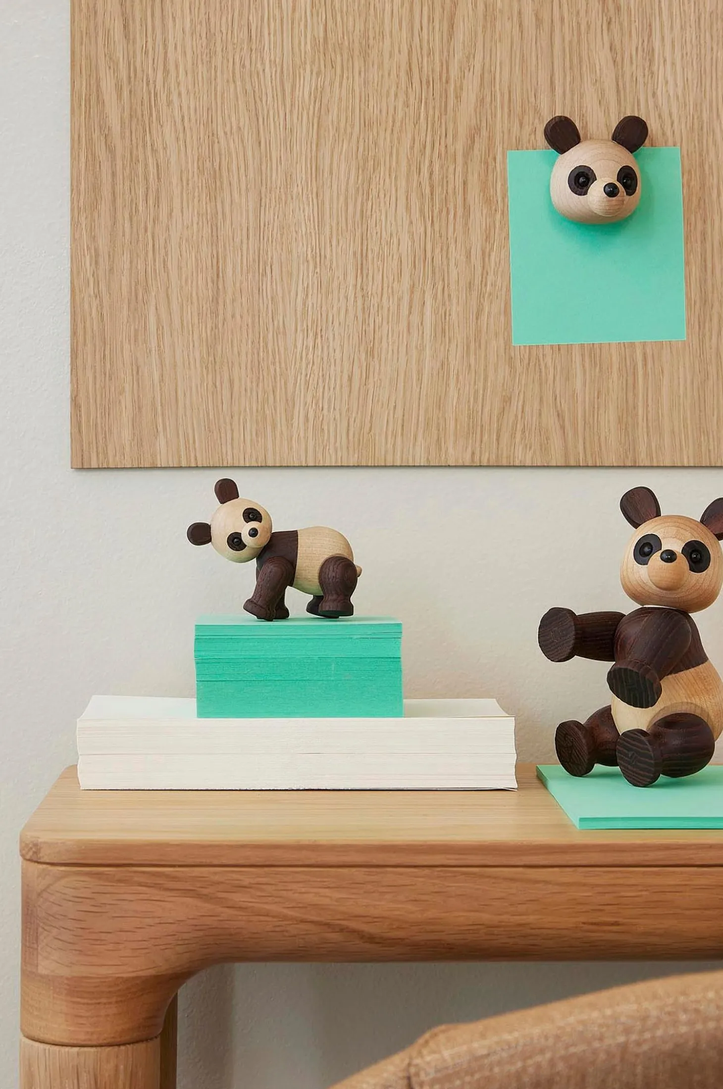 Puinen koriste Pixi Panda 9 cm
