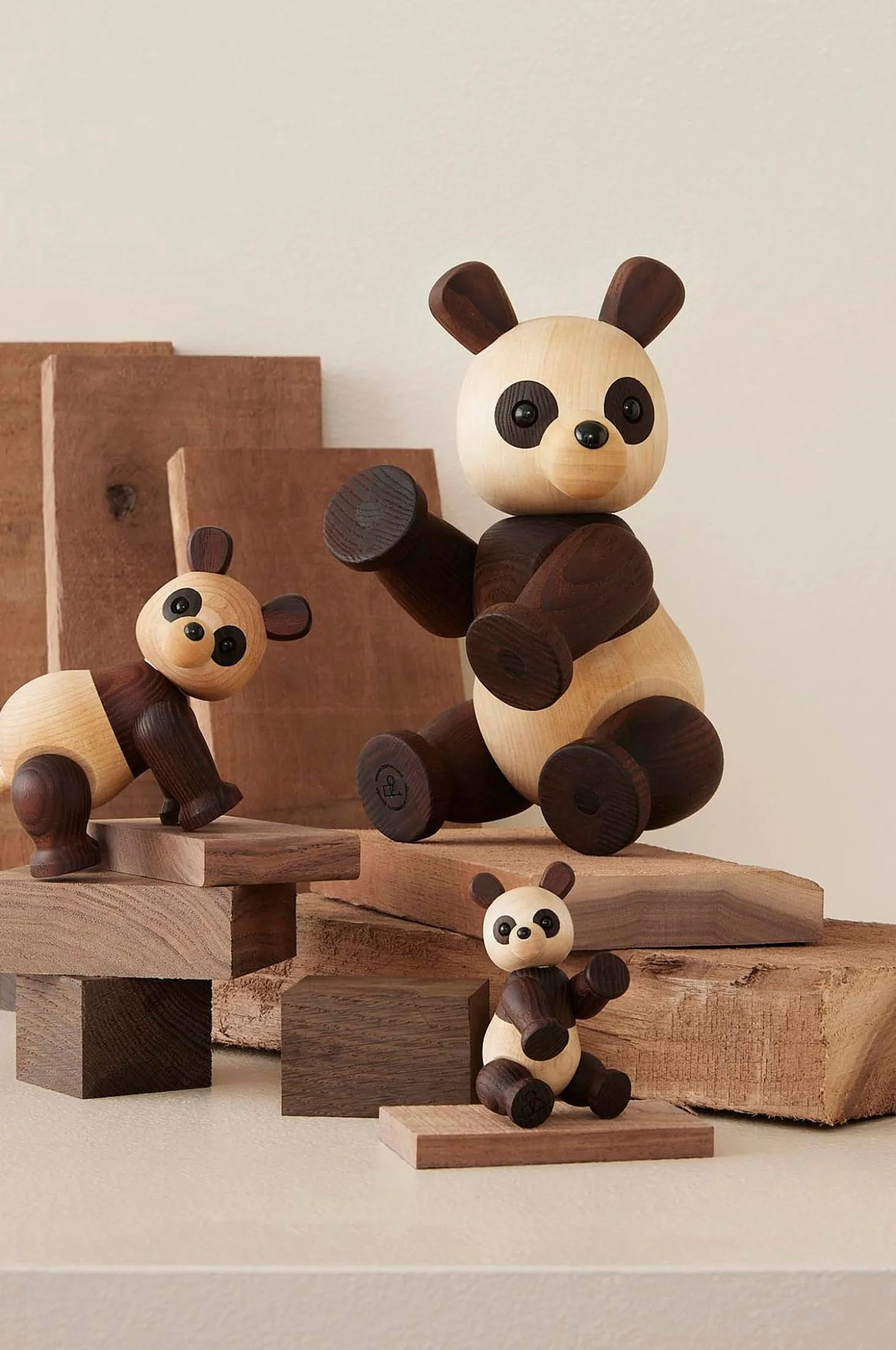 Puinen koriste Pixi Panda 9 cm