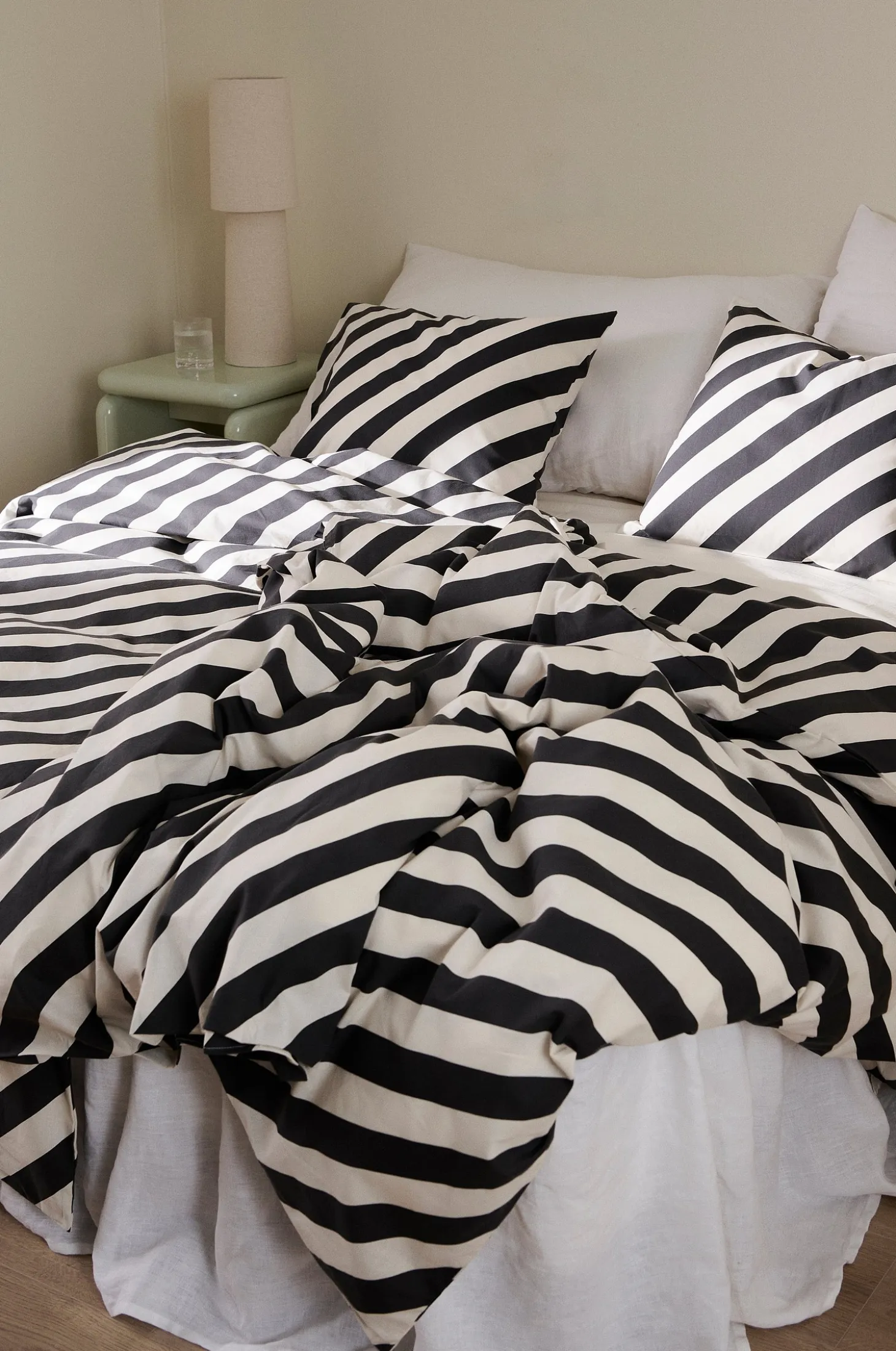 Pussilakanasetti Diagonal Stripe puuvilla 2 osaa