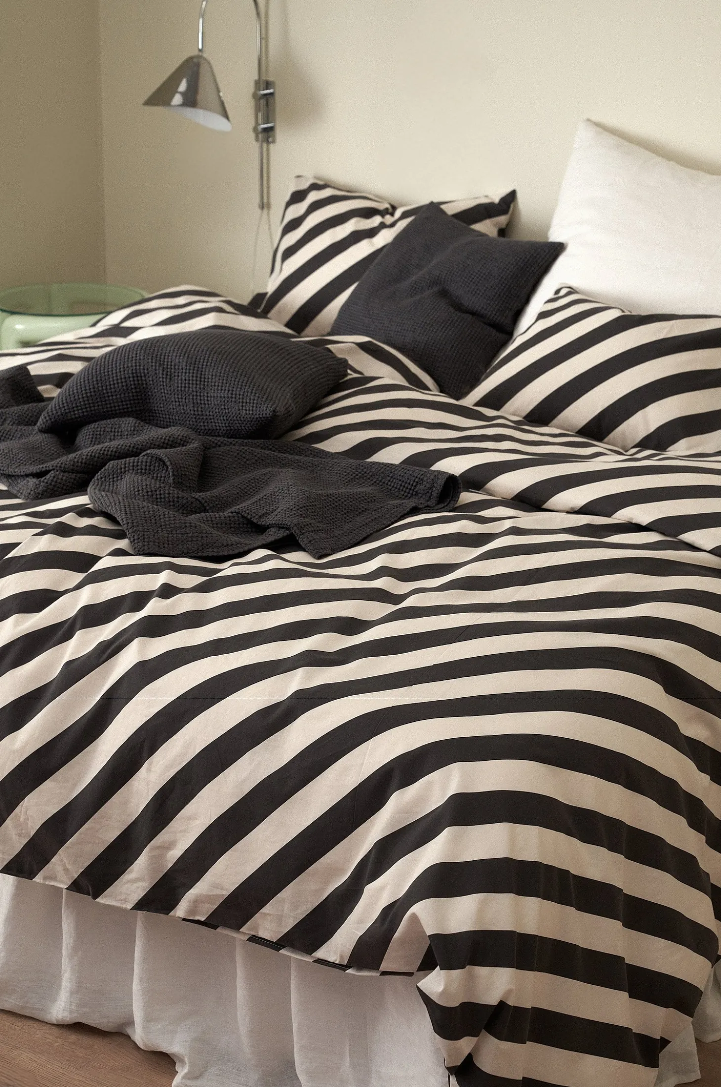 Pussilakanasetti Diagonal Stripe puuvilla 2 osaa