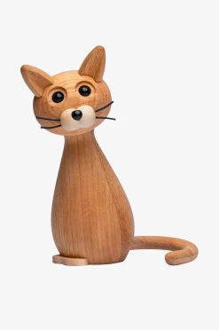 Puukoriste kissa Brave, 24 cm, tammea